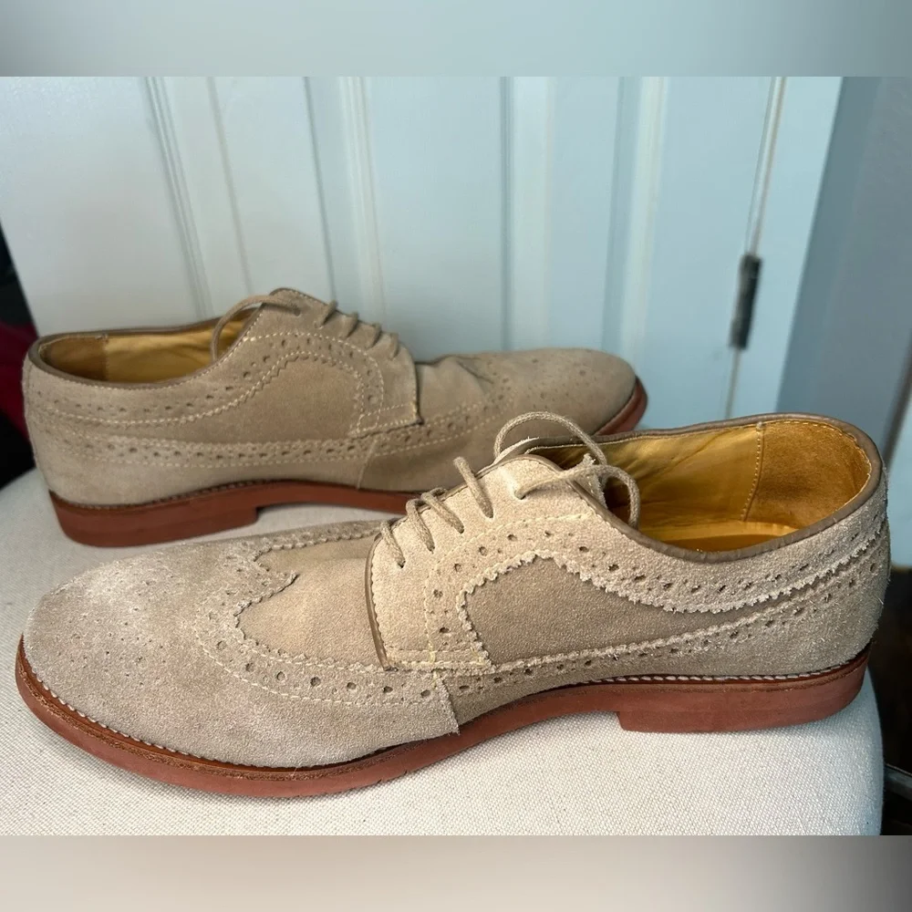 Mercanti Florentini Suede Wingtip Oxford Driving Dress Shoe Size 11